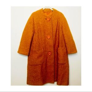 Vintage 1950’s orange tweed coat
